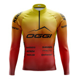 Camisa Ciclista Camiseta Ciclismo Manga Longa Oggi Uv 50 
