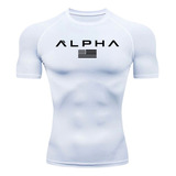 Camisa Compressão Alpha Manga Curta Treino Academia Rash