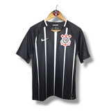 Camisa Oficial Corinthians Silver Logo Preta Oficial Tamanho:M;Cor
