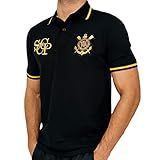 Camisa Corinthians Polo Retro Gold Masculino Tamanho GG Cor Preto