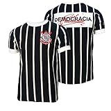 Camisa Corinthians Retro 1982 Democracia Masculino Tamanho G Cor Preto Branco