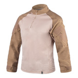 Camisa Coyote Longa Combat Shirt Militar Airsoft Use Tático