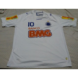 Camisa Cruzeiro 2 Reebok 2010 Branca Com Etiqueta Numero 10