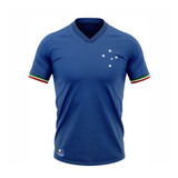 Camisa Cruzeiro Palestra Retro Masculina Azul Oficial
