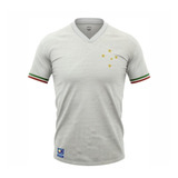 Camisa Cruzeiro Palestra Retro Masculina Branca Oficial