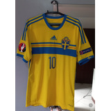 Camisa Da Seleção Da Suécia Com Petch Da Eurocopa 2016