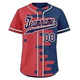 Camisa De Beisebol Masculina Personalizada Leve Camiseta De Beisebol Respirável Com Botões Personalize O Nome E O Número Do Seu Time Estilo 6 P