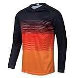 Camisa De Bicicleta Suja Para Jovens Camiseta Infantil De Mountain Bike Manga Comprida Para Motocicleta Motocross BMX Moto Mx Corrida Off Road Preto Laranja G