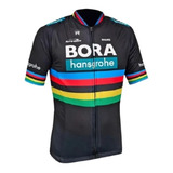 Camisa De Ciclismo Bora Tour De France World Champion Preto