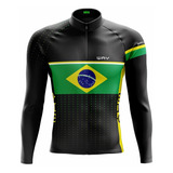 Camisa De Ciclismo Manga Longa Inverno