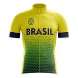 Camisa De Ciclismo Masculino Seleção Brasil
