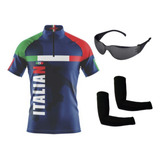 Camisa De Ciclismo Óculos De Proteção Par De Manguitos