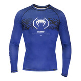 Camisa De Compressão Manga Longa Rashguard Venum Lazer Navy
