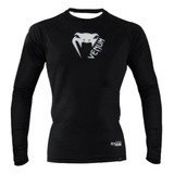Camisa De Compressão Rashguard Venum Basic Black Treino Mma