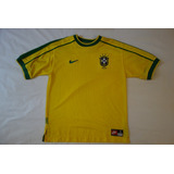 Camisa De Futebol Oficial Seleção Do Brasil 1998 Jovem 3