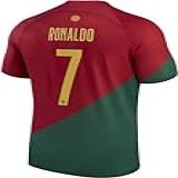 Camisa De Futebol Ronaldo 7 Portugal Home 2022 23 Vermelho Verde G