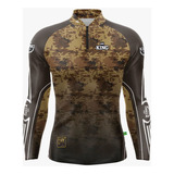 Camisa De Pesca Camuflado Army C Proteção Uv50 King Brasil