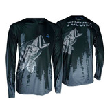 Camisa De Pesca Infantil Tucunare Com Proteção Solar Uv50 