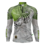 Camisa De Pesca King Brasil Com Protecao Solar Uv Tucunaré