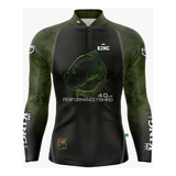 Camisa De Pesca King Brasil Proteção Solar Uv30 Tambaqui