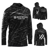 Camisa De Pesca Proteção Solar Team Mar Negro X Protection