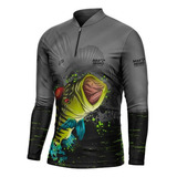 Camisa De Pesca Tucunare Azul 1 Mar Negro Fishing
