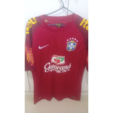 Camisa De Treino Da Seleção Brasileira Nike Vermelha