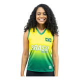Camisa Do Brasil Vôlei Degradê Feminina