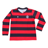 Camisa Do Flamengo Infantil Com Proteção Uv M Longa Oficial