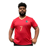 Camisa Dry Fit Portugal Masculina Plus Size Futebol Mundial