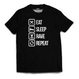 Camisa Eat Sleep Rave Repeat Musica