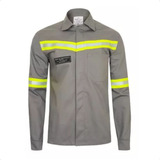 Camisa Eletricista Risco 2 Nr10 Anti Chamas Com Ca E Atpv Cz