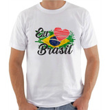 Camisa Eu Amo Brasil Bandeirai País América Do Sul