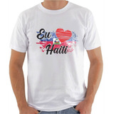 Camisa Eu Amo Haiti Bandeira País