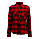 Camisa Feminina Blusa Xadrez Flanelada Manga Longa Social
