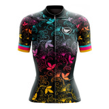 Camisa Feminina Ciclismo Bike Vezzo Leaf