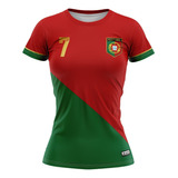 Camisa Feminina Cristiano Ronaldo Cr7 Portugal