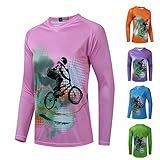 Camisa Feminina De Manga Comprida MTB Jersey Dirt Bike Para Mountain Motocross Ciclismo BMX Motocicleta Pesca Fora De Corrida 11 Rosa M