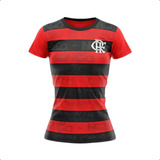 Camisa Feminina Flamengo Licenciada Shout Listrada Baby Look
