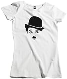 Camisa Feminina Personagem Charles Chaplin Tamanho M Cor Branco
