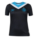 Camisa Feminina Umbro Grêmio Oficial 3 2024 Torcedora
