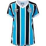 Camisa Feminina Umbro Grêmio Oficial I 2023 Torcedora Cor Azul Tamanho GG