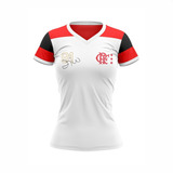 Camisa Flamengo Zico Retro Babylook Feminina