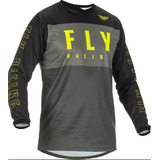 Camisa Fly F16 2022 Cinza Azul Trilha Motocross Off Road