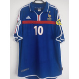Camisa França Campeã Euro 2000 10 Zidane Autografada Elenco