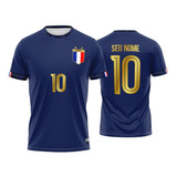 Camisa França Copa Do Mundo Personalizada