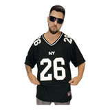 Camisa Futebol Americano M10 26 Ny New York Preto Treino