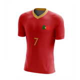 Camisa Futebol Infantil Juvenil Bandeira Portugal