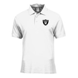 Camisa Gola Polo Oakland Raiders Malha Piquet Camiseta