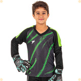 Camisa Goleiro Infantil Futebol Futsal Poker Com Proteçao